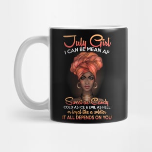 Queens Are Born In July Birthday T-Shirt for Black Women Mug